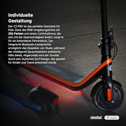 Segway Ninebot C2 Pro E Patinete Eléctrico para Niños y Adolescentes 17 km Autonomía 16 km/h 3 Modos