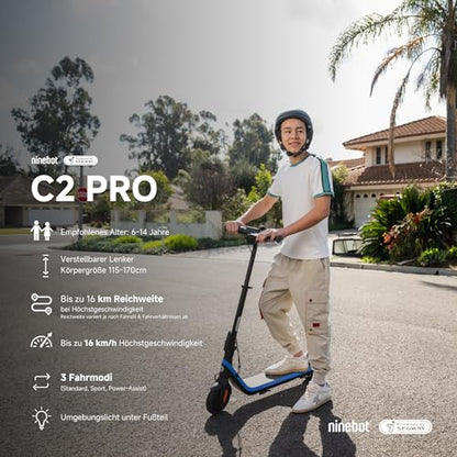 Segway Ninebot C2 Pro E Patinete Eléctrico para Niños y Adolescentes 17 km Autonomía 16 km/h 3 Modos