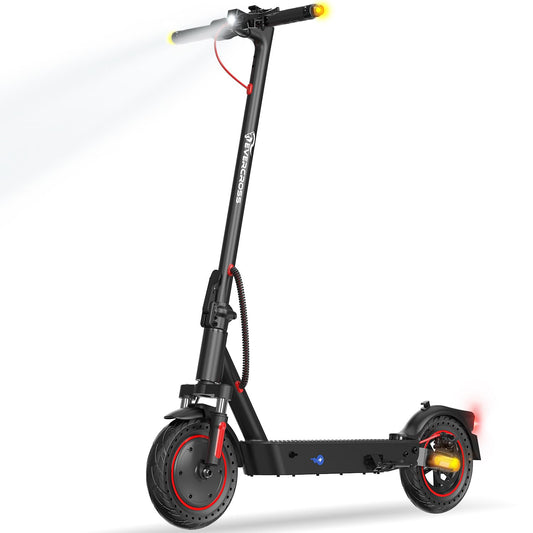 EVERCROSS EV10K Pro Patinete Electrico Adultos, 10'' Scooter Eléctrico Plegable, Patinete Eléctrico con 500W Motor, Batería de 410Wh, Velocidad Máx 25km/h, Control de Aplicación, Amortiguador Doble