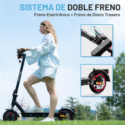 EVERCROSS EV85F Patinete Electrico Certificados DGT, 8,5'' Scooter Eléctrico Plegable para Adultos - 300W, App, Batería 7,8Ah, Peso de 15KG, Carga hasta 120KG, Doble Freno, Amortiguadores Dobles