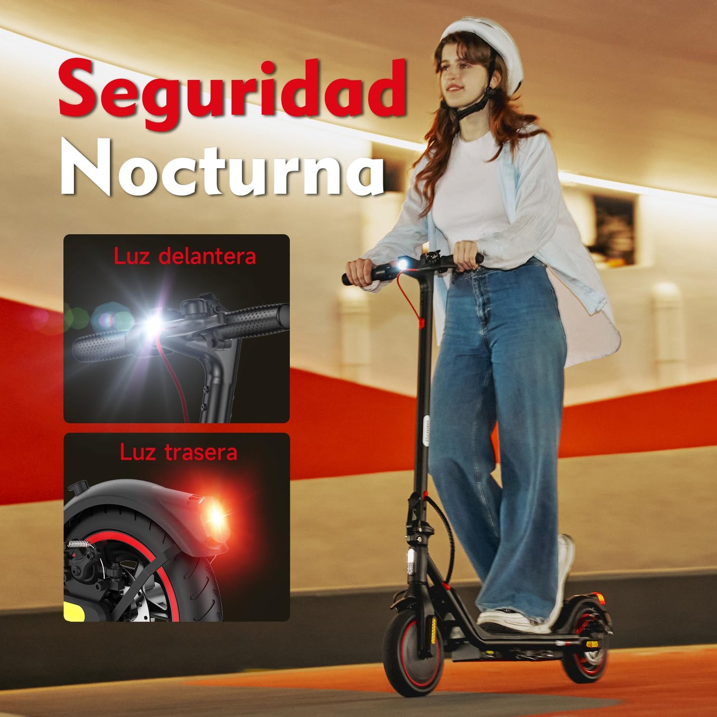 iScooter Patinete Eléctrico Adultos, En Proceso de Certificación DGT, 500W Motor, Autonomía De 20-25 KM, Máxima 25KM/H, Timbre, App, 8.5" Neumáticos, Frenado Doble, Plegable, Carga 120 KG