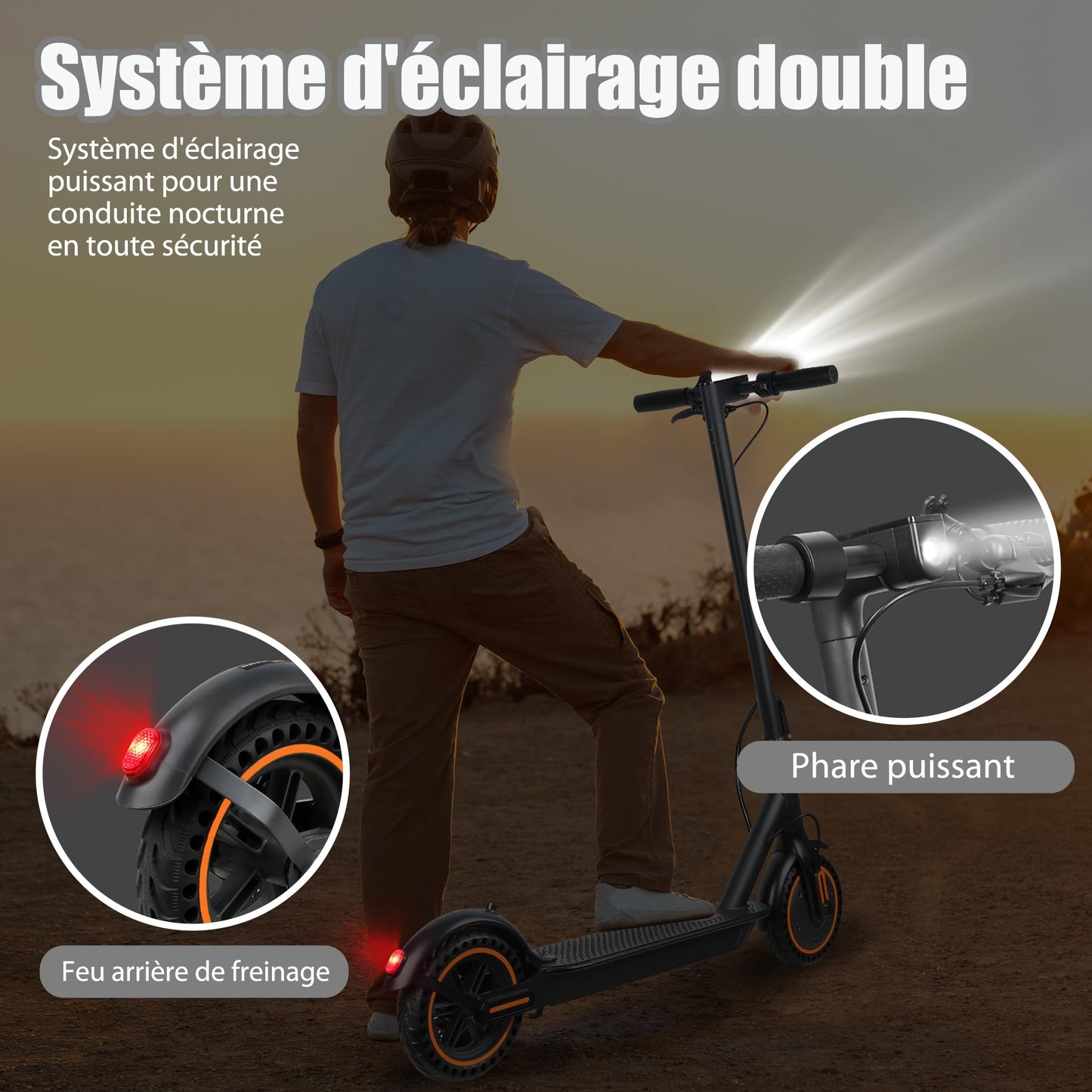 Patinete eléctrico Adulto, Velocidad 25 km/h, autonomía 30 km, neumáticos llenos de 8,5 Pulgadas, Patinete eléctrico Plegable con Motor de 250 W, Doble frenado y Control vía App y Pantalla LED