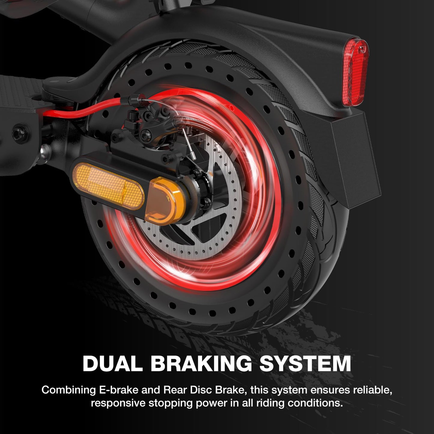 EVERCROSS EV10K Pro Patinete Electrico Adultos, 10'' Scooter Eléctrico Plegable, Patinete Eléctrico con 500W Motor, Batería de 410Wh, Velocidad Máx 25km/h, Control de Aplicación, Amortiguador Doble