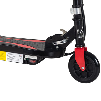 HOMCOM Patinete Eléctrico Plegable para Niños de 7-14 Años, Patinete Eléctrico con Velocidad MAX. 12 km/h, Alcance de 8 km, Altura Ajustable, Freno de Mano, Negro