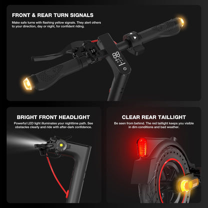 EVERCROSS EV10K Pro Patinete Electrico Adultos, 10'' Scooter Eléctrico Plegable, Patinete Eléctrico con 500W Motor, Batería de 410Wh, Velocidad Máx 25km/h, Control de Aplicación, Amortiguador Doble