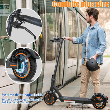 Patinete eléctrico Adulto, Velocidad 25 km/h, autonomía 30 km, neumáticos llenos de 8,5 Pulgadas, Patinete eléctrico Plegable con Motor de 250 W, Doble frenado y Control vía App y Pantalla LED