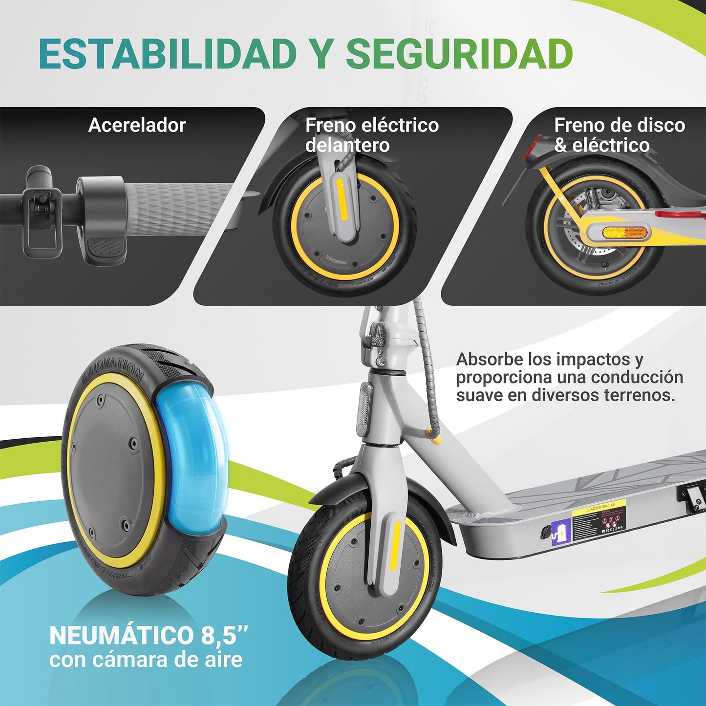 MASCOOTER S1 Reckless Patinete Eléctrico Adultos Homologado DGT 600W Max 20 km Autonomía