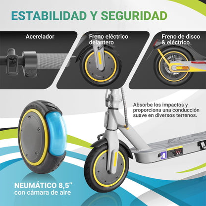MASCOOTER S1 Reckless Patinete Eléctrico Adultos Homologado DGT 600W Max 20 km Autonomía