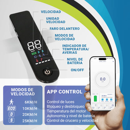 MASCOOTER S1 Patinete Eléctrico Adultos Homologado DGT 600W Max 20 km Autonomía Ruedas 8.5"