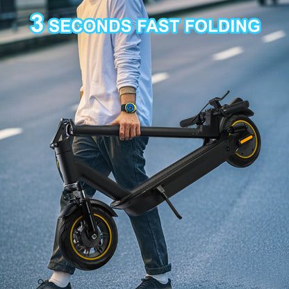 Patinete Eléctrico Adultos Plegable 10" 45 km Autonomía 4 Amortiguadores Control por App
